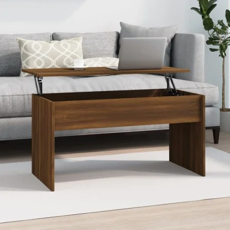 Mesa de centro madera ingeniería marrón roble 102x50,5x52,5 cm de , Mesas de centro - Ref: Foro24-819286, Precio: 72,04 €, De...