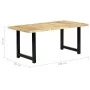 Mesa de comedor de madera maciza de mango 180x90x76 cm de , Mesas de cocina y de comedor - Ref: Foro24-283784, Precio: 341,91...