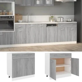 Armario inferior cocina “Lyon” contrachapada gris Sonoma de , Armarios de cocina - Ref: Foro24-815580, Precio: 96,03 €, Descu...