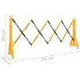 Barrera de tráfico plegable amarillo y negro 250x38x96 cm de , Señales de carretera y tráfico - Ref: Foro24-150988, Precio: 1...