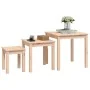 Mesas apilables 3 unidades madera maciza de pino de , Mesas auxiliares - Ref: Foro24-824973, Precio: 76,45 €, Descuento: %