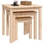 Mesas apilables 3 unidades madera maciza de pino de , Mesas auxiliares - Ref: Foro24-824973, Precio: 76,45 €, Descuento: %