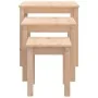 Mesas apilables 3 unidades madera maciza de pino de , Mesas auxiliares - Ref: Foro24-824973, Precio: 76,45 €, Descuento: %