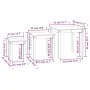 Mesas apilables 3 unidades madera maciza de pino de , Mesas auxiliares - Ref: Foro24-824973, Precio: 76,45 €, Descuento: %
