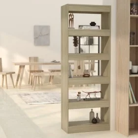 Estantería/divisor madera ingeniería roble Sonoma 60x30x166 cm de , Librerías y estanterías - Ref: Foro24-811676, Precio: 77,...