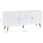 Aparador de MDF blanco 160x40x70 cm de , Aparadores - Ref: Foro24-247305, Precio: 234,78 €, Descuento: %