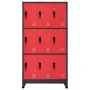 Taquilla de acero gris antracita y rojo 90x45x180 cm by , Lockers and storage cabinets - Ref: Foro24-339809, Price: 389,64 €,...