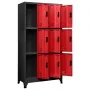 Taquilla de acero gris antracita y rojo 90x45x180 cm by , Lockers and storage cabinets - Ref: Foro24-339809, Price: 389,64 €,...