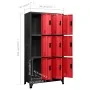 Taquilla de acero gris antracita y rojo 90x45x180 cm by , Lockers and storage cabinets - Ref: Foro24-339809, Price: 389,64 €,...