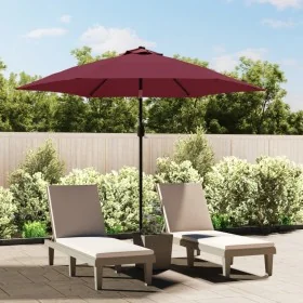 Sombrilla de jardín con palo de metal rojo burdeos 300 cm by , Umbrellas - Ref: Foro24-313752, Price: 65,70 €, Discount: %