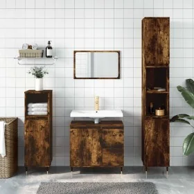 Armario de baño madera contrachapada roble ahumado 65x33x60 cm de , Tocadores de baño - Ref: Foro24-831601, Precio: 79,48 €, ...