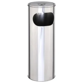 HI Papelera con cenicero plateado 58 cm by , Ashtrays - Ref: Foro24-429107, Price: 42,51 €, Discount: %