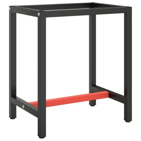 Estructura banco de trabajo metal negro y rojo mate 70x50x79cm by , Table legs - Ref: Foro24-151449, Price: 75,33 €, Discount: %