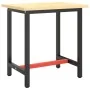 Estructura banco de trabajo metal negro y rojo mate 70x50x79cm by , Table legs - Ref: Foro24-151449, Price: 75,33 €, Discount: %