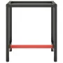 Estructura banco de trabajo metal negro y rojo mate 70x50x79cm by , Table legs - Ref: Foro24-151449, Price: 75,33 €, Discount: %