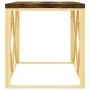 Mesa de centro acero inoxidable y madera maciza reciclada de , Mesas de centro - Ref: Foro24-349966, Precio: 102,37 €, Descue...