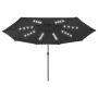 Sombrilla de jardín con luces LED negro 400 cm de , Sombrillas - Ref: Foro24-312536, Precio: 100,15 €, Descuento: %