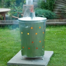 Nature Incinerador de jardín redondo de acero galvanizado 46x72 cm de , Accesorios de jardinería - Ref: Foro24-407109, Precio...