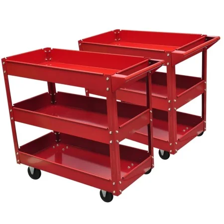 Carretilla de herramienta de taller 3 estantes 2 unidades de , Carretillas de carga - Ref: Foro24-140157, Precio: 194,13 €, D...