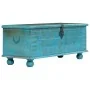 Baúl de almacenamiento madera maciza mango azul 100x40x41 cm de , Baúles de almacenamiento - Ref: Foro24-246479, Precio: 265,...