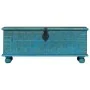 Baúl de almacenamiento madera maciza mango azul 100x40x41 cm de , Baúles de almacenamiento - Ref: Foro24-246479, Precio: 265,...