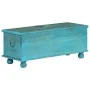 Baúl de almacenamiento madera maciza mango azul 100x40x41 cm de , Baúles de almacenamiento - Ref: Foro24-246479, Precio: 265,...