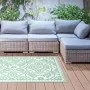 Esschert Design Alfombra de exterior azulejos verde blanco 182x122 cm de , Protectores para exterior - Ref: Foro24-433913, Pr...
