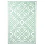 Esschert Design Alfombra de exterior azulejos verde blanco 182x122 cm de , Protectores para exterior - Ref: Foro24-433913, Pr...