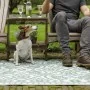 Esschert Design Alfombra de exterior azulejos verde blanco 182x122 cm de , Protectores para exterior - Ref: Foro24-433913, Pr...