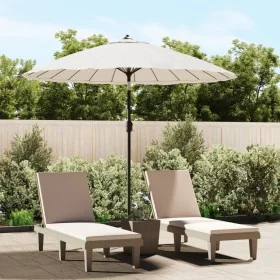 Sombrilla de jardín con palo de aluminio blanco arena 270 cm by , Umbrellas - Ref: Foro24-47305, Price: 79,99 €, Discount: %