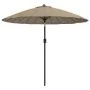 Sombrilla de jardín con palo de aluminio taupe 270 cm von , Sonnenschirme - Ref: Foro24-47307, Preis: 79,99 €, Rabatt: %