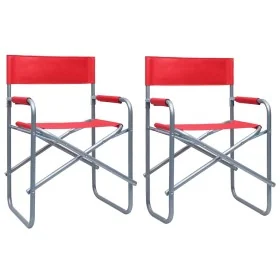 Sillas de director 2 unidades acero rojo de , Sillas de jardín - Ref: Foro24-47919, Precio: 94,83 €, Descuento: %