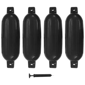 Parachoques para barco 4 unidades PVC negro 58,5x16,5 cm de , Atracada y anclaje - Ref: Foro24-92382, Precio: 70,35 €, Descue...