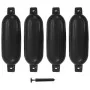Parachoques para barco 4 unidades PVC negro 58,5x16,5 cm by , Docking and anchoring - Ref: Foro24-92382, Price: 70,35 €, Disc...