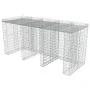 Muro de gaviones para contenedor de basura acero 270x100x130 cm de , Soportes para contenedores de residuos - Ref: Foro24-143...