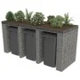 Muro de gaviones para contenedor de basura acero 270x100x130 cm de , Soportes para contenedores de residuos - Ref: Foro24-143...