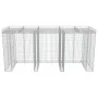 Muro de gaviones para contenedor de basura acero 270x100x130 cm de , Soportes para contenedores de residuos - Ref: Foro24-143...
