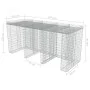 Muro de gaviones para contenedor de basura acero 270x100x130 cm de , Soportes para contenedores de residuos - Ref: Foro24-143...