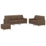 Juego de sofás con cojines 3 piezas tela marrón by , Sofas - Ref: Foro24-3201333, Price: 530,02 €, Discount: %