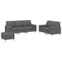 Juego de sofás con cojines 3 piezas tela gris oscuro by , Sofas - Ref: Foro24-3201331, Price: 579,30 €, Discount: %