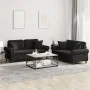 Juego de sofás con cojines 2 piezas terciopelo negro by , Sofas - Ref: Foro24-3202235, Price: 500,37 €, Discount: %