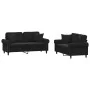 Juego de sofás con cojines 2 piezas terciopelo negro by , Sofas - Ref: Foro24-3202235, Price: 500,37 €, Discount: %