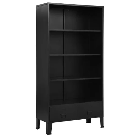 Estantería industrial de acero negra 90x40x180 cm de , Librerías y estanterías - Ref: Foro24-145360, Precio: 248,99 €, Descue...