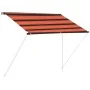 Toldo retráctil naranja y marrón 100x150 cm de , Toldos - Ref: Foro24-145893, Precio: 34,10 €, Descuento: %