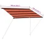 Toldo retráctil naranja y marrón 100x150 cm de , Toldos - Ref: Foro24-145893, Precio: 34,10 €, Descuento: %