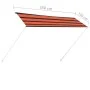 Toldo retráctil naranja y marrón 350x150 cm de , Toldos - Ref: Foro24-145898, Precio: 68,15 €, Descuento: %