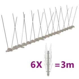 Set de 6 hileras de pinchos contra pájaros y palomas 2 filas 3m de , Repelentes para animales - Ref: Foro24-170232, Precio: 1...