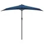 Sombrilla balcón semicircular palo aluminio azul 270x144x222 cm de , Sombrillas - Ref: Foro24-312501, Precio: 52,55 €, Descue...