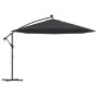 Sombrilla de jardín voladiza con luces LED negro 350 cm de , Sombrillas - Ref: Foro24-313784, Precio: 132,56 €, Descuento: %