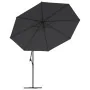 Sombrilla de jardín voladiza con luces LED negro 350 cm de , Sombrillas - Ref: Foro24-313784, Precio: 132,56 €, Descuento: %